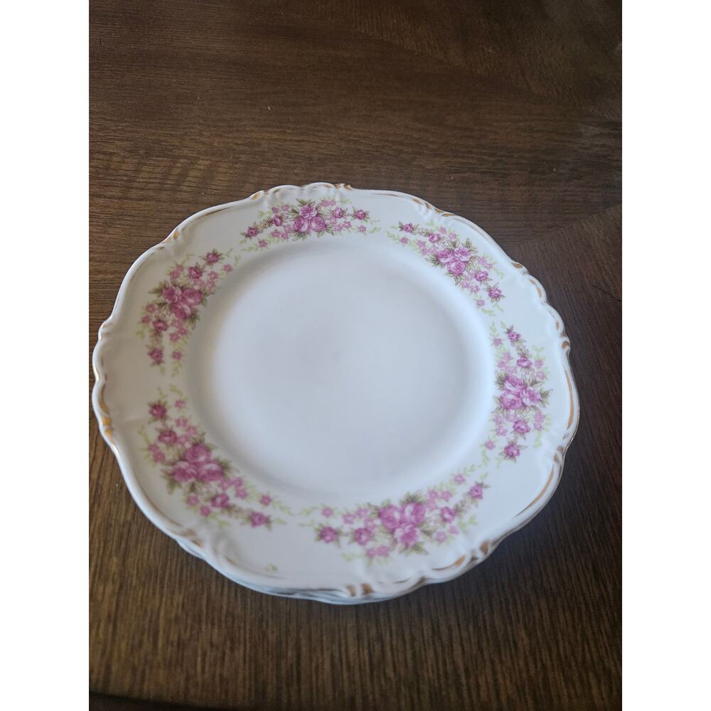 Grace China Dresden Rose 17315  luncheon plates Set of 4